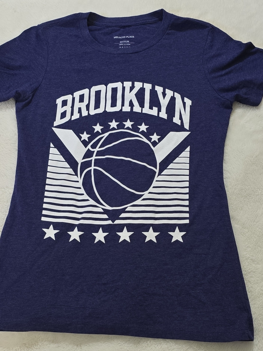 Melrose Place Women's/Unisex Brooklyn Graphic T-Shirt - 100% Cotton - Size M